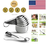 Elegant 14-PIECE Stainless Steel Measuring Cups & Spoons Set For Perfect Baking. Fixed Price $36.99.