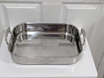 Creuset Stainless Steel Roaster Pan 14" X 10" (no Rack Included). Fixed Price $100.00.