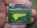 Vintage Rosen-nesor Flat Lighter Miller Spreader Corp Carl Youngstown Ohio Enam. Fixed Price $39.99.