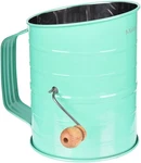 Mix Stainl Steel Baking Hand Crank Flour Sifter Wire Agitator 3 Cup. Fixed Price $18.19.