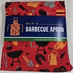Bbq Grill Print Barbecue Apron Adjustable Neck Strap 100% Cotton Cooking Nwt. Fixed Price $14.95.