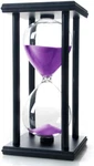 Bellaware 60 Minutes Hourglass, Wood Sand Timer, Purple. Fixed Price $13.99.