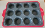 Cook's Essentials 12 Muffin Silicone Flexible Pan Non-stick. Fixed Price $12.00.