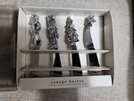Vtg Pier 1 Imports Canape Christmas Knives New Set Of Four India. Fixed Price $14.00.