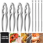 8 Pcs Lobster Crackers And Picks Set, Stainless Steel Seafood Tools Forks. Fixed Price $31.99.