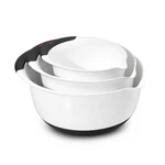 Oxo Softworks 3-PIECE Mixing Bowl Set With Easy-grip Handles, Non-skid Bottoms. Fixed Price $35.99.