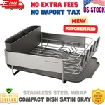 Kitchenaid Stainless Steel Wrap Compact Dish Rack Satin Gray. Fixed Price $47.91.