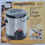 Presto 05470 Stainless Steel Electric Deep Fryer Silver New Unused Closed Box. Fixed Price $44.99.