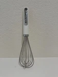 Kitchenaid Stainless Steel Balloon Whisk White Handle Good Condition. Fixed Price $5.59.