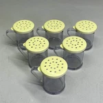 Carlisle (6 Pack) Polycarbonate Shaker Dredge W/ Lid 4.57MM Holes - 8OZ 4260S04. Fixed Price $20.16.