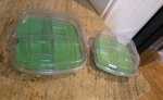 Lot Of 2 The Pampered Chef Cool & Serve Square Tray Set Deviled Eggs Small Big. Fixed Price $40.00.