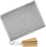 316L Stainless Steel Chainmail Scrubber 8X6 Cast Iron Pan Cleaner Rustproof. Fixed Price $10.95.