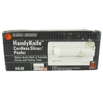 Black Decker Handy Knife Cordless Slicer Peeler HK30 Vintage 1987 Attachments. Fixed Price $29.75.