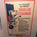 Vintage The Original All Metal Squeezo Strainer Garden Way W/ Box Lightly Used. Fixed Price $79.99.