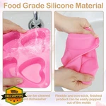Silicone Heart Molds 3 Pcs 8 Cavity Baking Pan For Chocolate Candy Soap Pink. Fixed Price $20.00.
