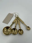 Gold Finished Stainless Steel Set Of 4 Measuring Spoons Brand New. Fixed Price $7.25.