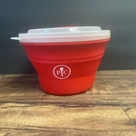 Pampered Chef Microwave Popcorn Maker Model 1457 Collapsible Silicone W/ Lid. Fixed Price $19.66.