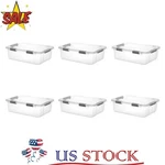 6 Pack 40 Qt Storage Box Container Durable Organizer Stackable Household Plastic. Fixed Price $77.28.