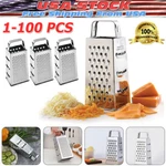 Kitchen Stainless Steel 4-SIDED Box Food Grater Vegetable Cheese Slicer Shredder. Fixed Price $119.99.