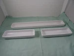 Pampered Chef Simple Additions Hospitality Boats Trays Set Of 3 White Ceramic. Fixed Price $26.99.