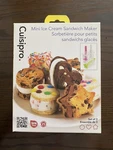 Cuisipro Ice Cream Sandwich Maker Heart Star Circle Set Of 3 New. Fixed Price $9.99.