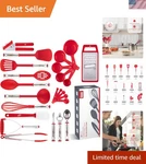 24-PIECE Nonstick & Heat Resistant Kitchen Utensil Set Perfect For Home Cooks. Fixed Price $34.78.