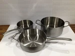 American Kitchen Regal Ware Lot 6 Qt Stockpot 2 Saucepan Saute 3-PLY. Fixed Price $110.00.