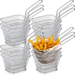 12 Pcs Mini Square Fry Bulk Stainless Steel French Holder Baskets Fo. Fixed Price $36.85.