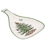 Spode Christmas Tree Large Handled Paddle Spoon Rest 13-INCH Kitchen Accessory. Fixed Price $43.00.