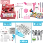 363PCS Cake Decor Kit Tools Baking Supplies Turntable Spatula Stand Set Diy. Fixed Price $8.99.