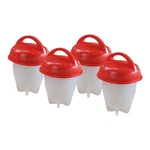 Egglettes Cooker Set Silicone Hard Boiled No Shell Poacher Pods New 4 Pieces. Fixed Price $11.95.