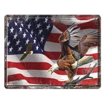 Rivers Edge Products Large Tempered Glass Cutting Board American Flag Eagle. Fixed Price $20.99.