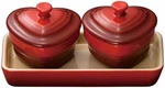Le Creuset Miniature Ramukan D'amour Cherry Red Heart Shape 17944JAPANIMPORT. Fixed Price $54.33.