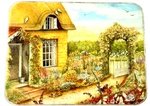 2 - Mcgowan Tuftop Glass Cutting Board Beach Cottage & Floral Cat/butterfly. Fixed Price $9.90.