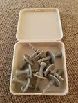 New Pampered Chef Corn Cob Holders Gray Screw On #2455 Set Of 8 Eight Knobs. Fixed Price $9.95.
