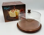 Vintage 1970S Goodwood Cake Tray W/acrylic Cover By Julie Pomerantz. Fixed Price $24.99.