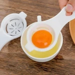 White Yellow Egg Separator Plastic Filter, Cake Baking Accessories Portable Tool. Fixed Price $7.49.