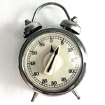 Progressive Mechanical Kitchen Timer Metal Vintage Retro Silver White Countdown. Fixed Price $15.00.