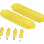 Chef Craft 6PC Corn Cob Utensil Set - 2 Dishes & 4 Holders. Fixed Price $10.19.