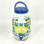Corelle Coordinates Sunflower Glass Tea Jar Beverage Dispenser With Spigot. Fixed Price $60.00.