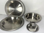 Lot Of 4 Stainless Steel Dishes And Bowls For Serving Camping Outdoor Cooking. Fixed Price $20.00.