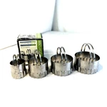 Biscuit Cookie Cutters Rsvp Endurance Set Of 4 Round Stainless Steel Rippled Fsh. Fixed Price $12.99.