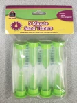 Teacher Created Resources 20662 Small 3.5'' Sand Timer Minute 4 Pack Free S/h. Fixed Price $9.95.
