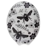 Karma, Boho Spoon Rest, Black And White Ceramic Res.... Fixed Price $20.50.