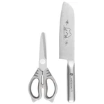 2PCS Kitchen Knife And Scissor Set W/ Cute Cat Etching Non-stick Sharp Blade. Fixed Price $14.99.