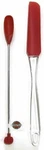 Norpro 2PC Silicone Spatula Set - Jar Scraper With Cake Icing Red. Fixed Price $13.79.