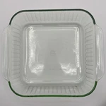 Vintage Martha Stewart Casserole Dish Baking 8"X8 Light Green Glass Ribbed Mse. Fixed Price $13.95.