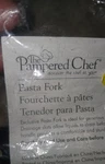 Pampered Chef Black Pasta Server Spoon/fork 12 Heat Resistant New Sealed 2396. Fixed Price $17.00.
