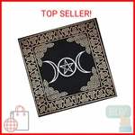 Altar Tarot Cloth: Triple Goddess With Pentagram - 24" X (gold/silver On Bla. Fixed Price $9.93.