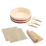 Japanbargain, Sushi Making Kit With Wooden Hangiri Rice Mixing Tub 10", 3 Bam.... Fixed Price $37.43.